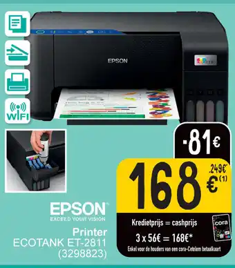 Cora Printer ECOTANK ET-2811 aanbieding