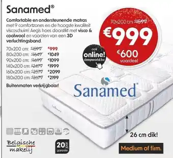 Sanamed comfortable en ondersteunende matras