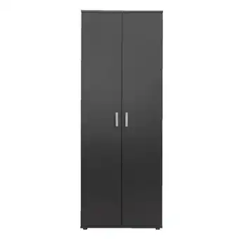 Leen Bakker Kast inca 2-deurs - antracietkleur - 184x70x34,5 cm aanbieding
