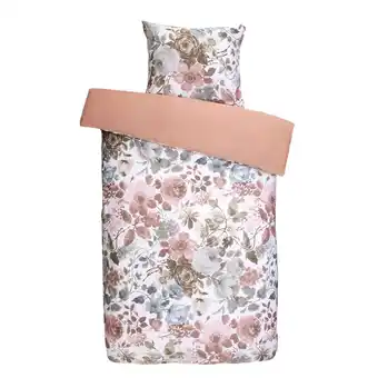 Leen Bakker Royal dekbedovertrek nova bloemen - wit/groen - 140x200/220 cm aanbieding