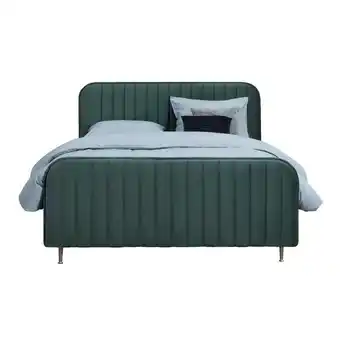 Leen Bakker Umix boxspring op maat elin - velvet blauw - 140x200 cm aanbieding