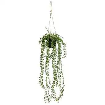 Leen Bakker Kunsthangplant ficus pumila - groen - 60 cm aanbieding