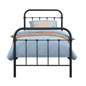 Leen Bakker Bed anne - matte antracietkleur - 90x200 cm aanbieding