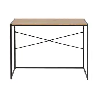 Leen Bakker Bureau jaxx - naturelkleur/zwart - 75x100x45 cm aanbieding