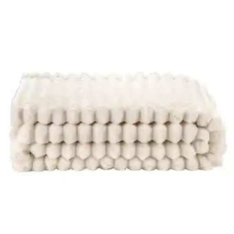 Leen Bakker Plaid zaira - ecru - 130x170 cm aanbieding