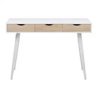Leen Bakker Bureau montijo - wit/bruin - 77,1x110x50 cm aanbieding