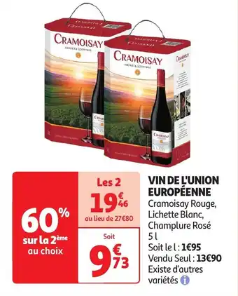 Auchan VIN DE L'UNION EUROPÉENNE aanbieding