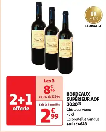 Auchan BORDEAUX SUPÉRIEUR AOP 2020 aanbieding