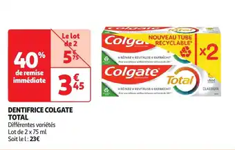 Auchan DENTIFRICE COLGATE TOTAL aanbieding