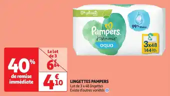 Auchan LINGETTES PAMPERS aanbieding