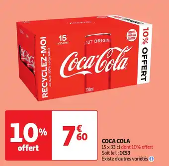 Auchan COCA COLA 15 x 33 cl aanbieding