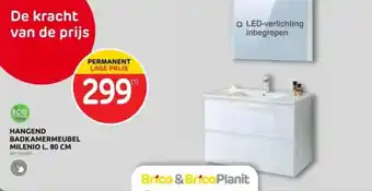 Brico HANGEND BADKAMERMEUBEL MILENIO L. 80 CM aanbieding