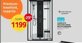 Brico COMPLETE DOUCHECABINE RELAX HAMMAM aanbieding