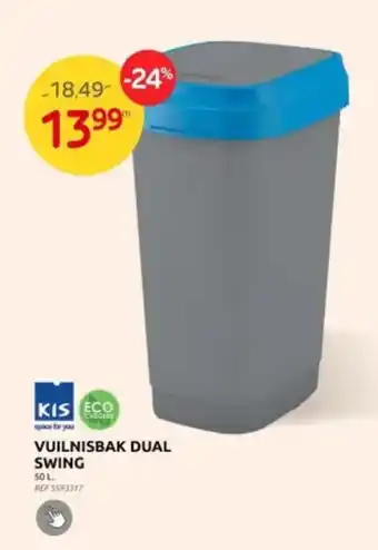 VUILNISBAK DUAL SWING