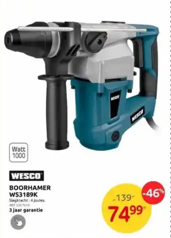 Brico BOORHAMER WS3189K aanbieding