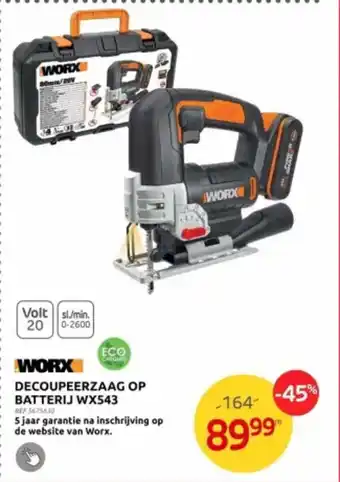 Brico DECOUPEERZAAG OP BATTERIJ WX543 aanbieding