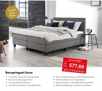 Woonsquare Boxspringset Corso aanbieding