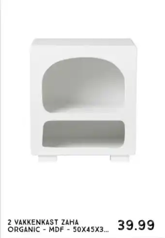 Xenos 2 VAKKENKAST ZAHA ORGANIC MDF 50 x 45 x 3 aanbieding