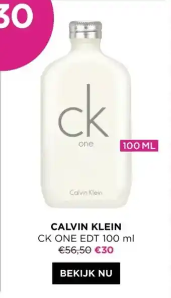 ICI PARIS XL CALVIN KLEIN CK ONE EDT 100 mL aanbieding