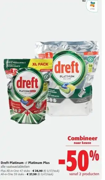 Colruyt Dreft platinum of platinum plus aanbieding
