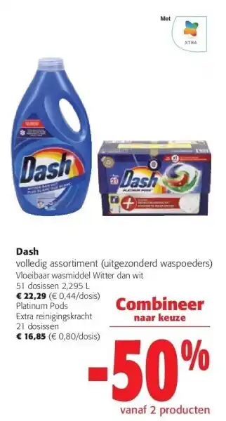 Colruyt Dash volledig assortiment (uitgezonderd waspoeders) aanbieding