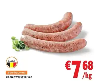 Colruyt Boerenworst varken aanbieding