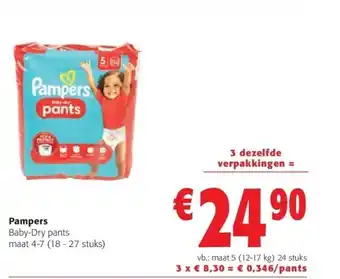 Colruyt Pampers baby-dry pants aanbieding
