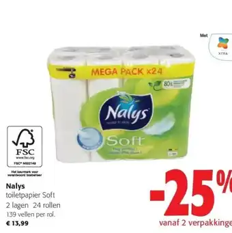 Colruyt Nalys toiletpapier soft aanbieding