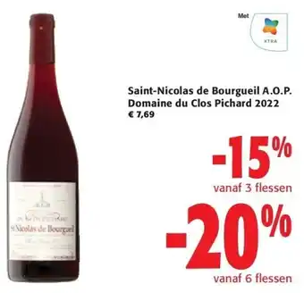 Colruyt Saint-nicolas de bourgueil a.o.p. domaine du clos pichard 2022 aanbieding