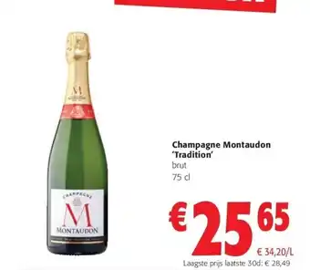 Colruyt Champagne montaudon 'tradition' brut 75 cl aanbieding