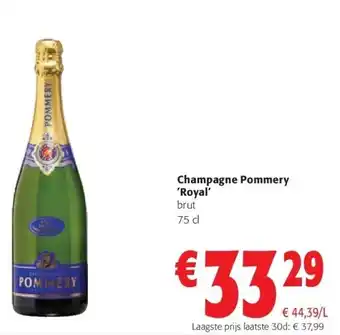 Colruyt Champagne pommery 'royal' brut 75 cl aanbieding