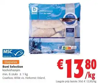 Colruyt Boni selection koolvishaasjes aanbieding