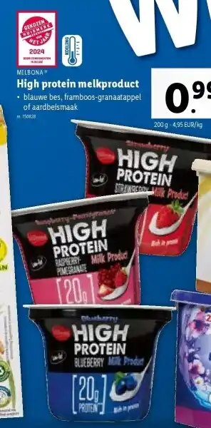 Lidl High protein melkproduct aanbieding