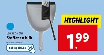 Lidl Stoffer en blik aanbieding