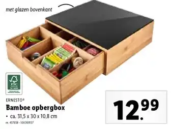 Lidl Bamboe opbergbox aanbieding