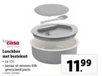 Lunchbox met bestekset