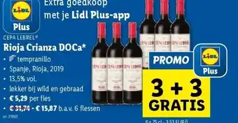 Lidl Rioja crianza doca aanbieding