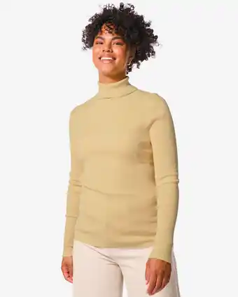 HEMA Hema dames coltrui rib louisa beige (beige) aanbieding