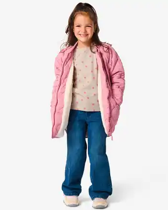 HEMA Hema kinder t-shirt rib met ruffle gebroken wit (gebroken wit) aanbieding