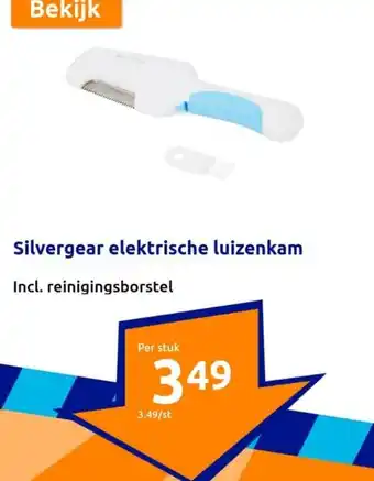 Action Silvergear elektrische luizenkam aanbieding