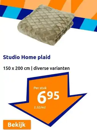 Action Studio Home plaid 150 x 200cm aanbieding