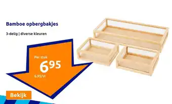 Action Bamboe opbergbakjes aanbieding