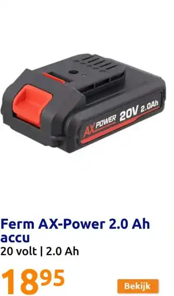 Action Ferm AX-Power 2.0 Ah accu 20 volt | 2.0 Ah aanbieding