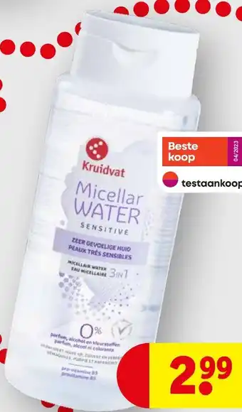 Kruidvat Micellar WATER SENSITIVE aanbieding