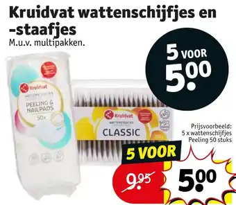 Kruidvat Kruidvat wattenschijfjes en -staafjes aanbieding