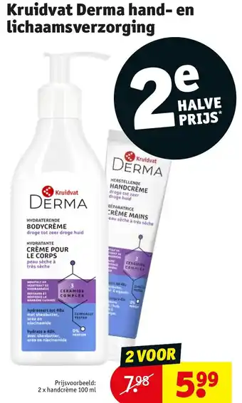 Kruidvat Kruidvat Derma hand- en lichaamsverzorging aanbieding