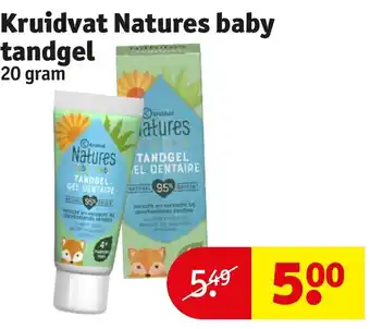 Kruidvat Kruidvat Natures baby tandgel 20 gram aanbieding