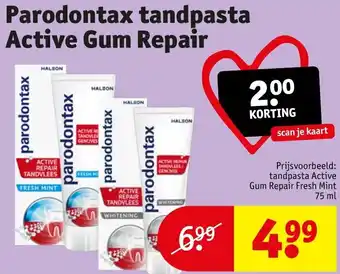 Kruidvat Parodontax tandpasta Active Gum Repair aanbieding