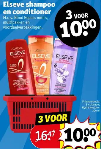 Kruidvat Elseve shampoo en conditioner aanbieding