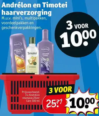 Kruidvat Andrélon en Timotei haarverzorging aanbieding